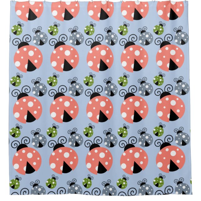 Rideaux De Douche Lady Bug Motif (Devant)