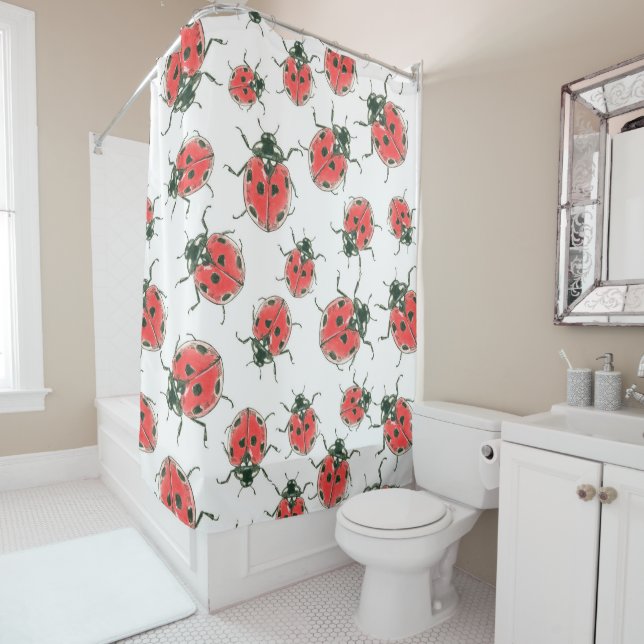 Rideaux De Douche Ladybugs (En situation)