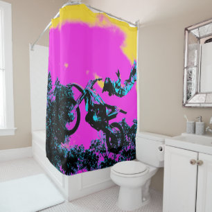 Rideaux De Douche Laisser aller - Stunt Motocross libre