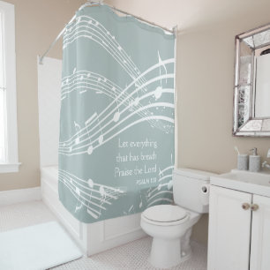 Rideaux De Douche LAISSEZ TOUT CE QUI A BREATH Music Notes