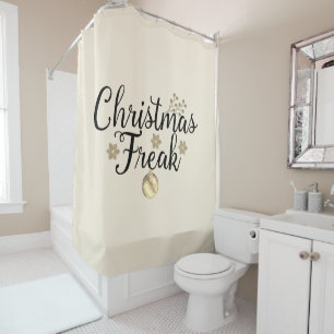 Rideaux De Douche Laiton anormal d'or de Noël