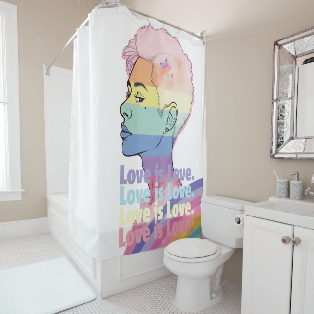Rideaux De Douche L'amour est l'amour (En situation)