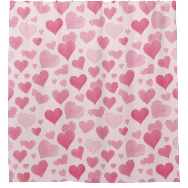 Rideaux De Douche L'amour rose (Devant)
