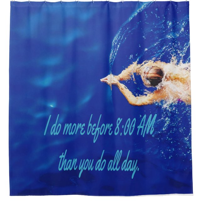 Rideaux De Douche Lap Swim Team Motivational Inspiration (Devant)