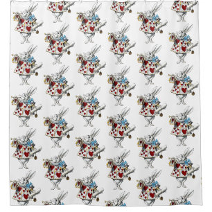 Rideaux De Douche Lapin Blanc Alice au Pays des Merveilles Lapin de 
