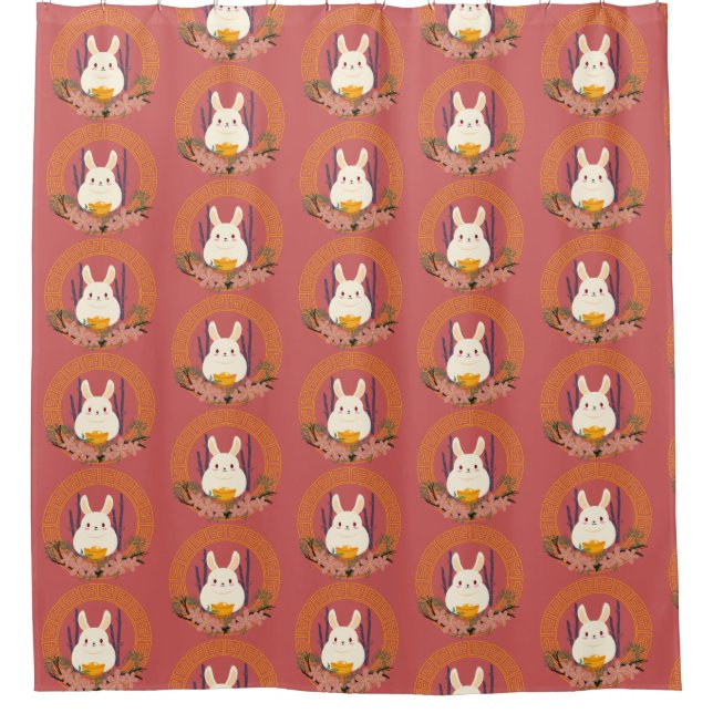 Rideaux De Douche lapin chinois (Devant)