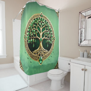 Rideaux De Douche L'arbre de vie aux noeuds celtiques.