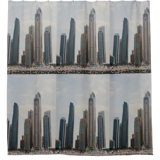 Rideaux De Douche L'architecture de Dubai Marina (Devant)