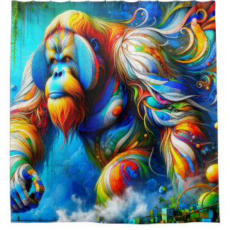 Rideaux De Douche L'art orangoutan