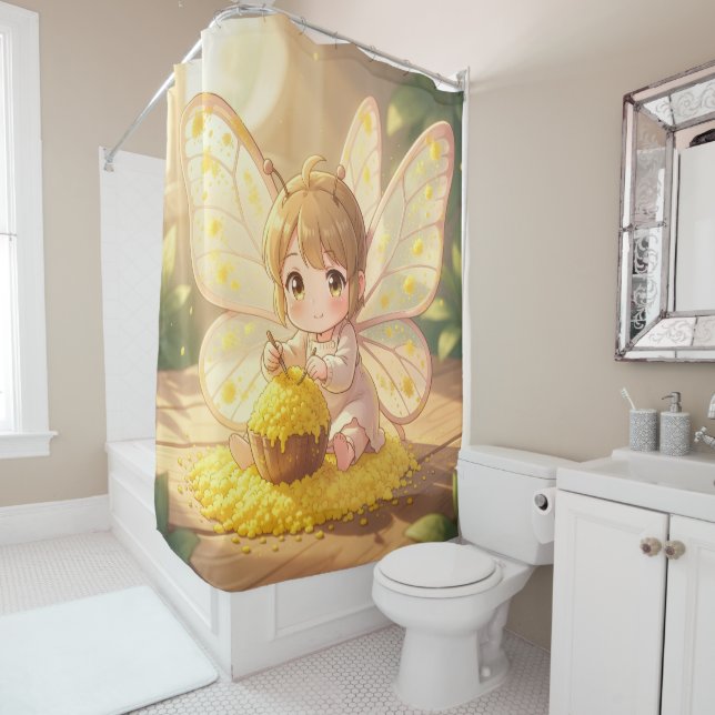 Rideaux De Douche L'artiste du nectar.1 (En situation)