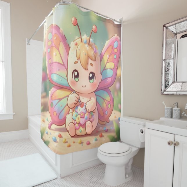 Rideaux De Douche L'artiste du nectar.3 (En situation)