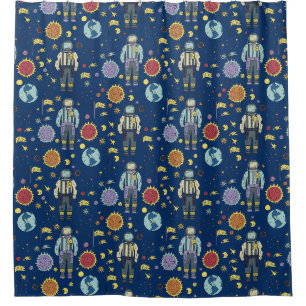 Rideaux De Douche L'astronaute spatiale Homme coloré