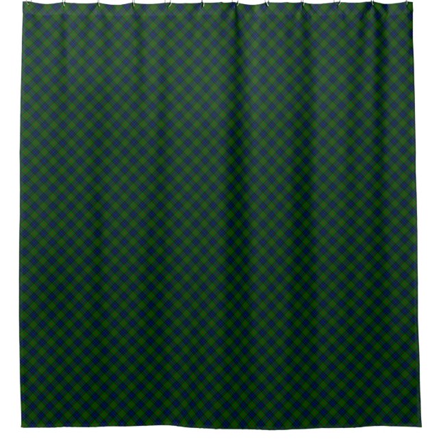 Rideaux De Douche Lauder tartan bleu vert plaid (Devant)