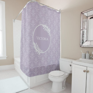 Rideaux De Douche Lavande Elegant Damask Personnalisé