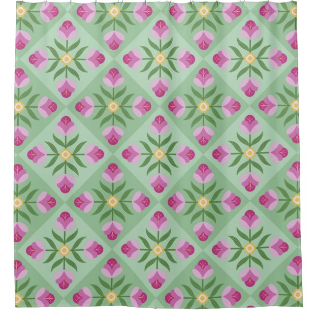 Rideaux De Douche Lavande et menthe (Devant)