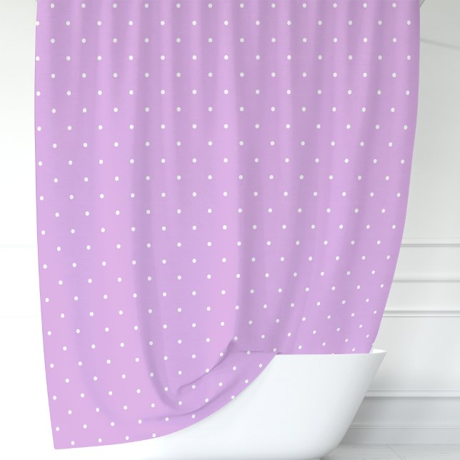 Rideaux De Douche Lavande et pois blancs (Créateur téléchargé)