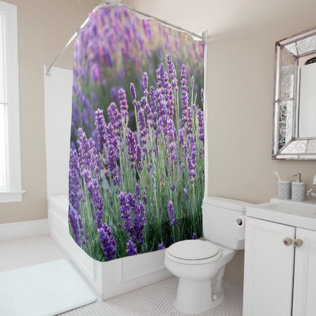 Rideaux De Douche Lavande Luxuriante  (En situation)