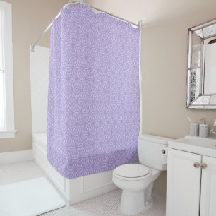 Rideaux De Douche Lavender Purple Simple Flower Motif géométrique