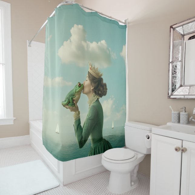 Rideaux De Douche Le baiser du prince de la grenouille (En situation)