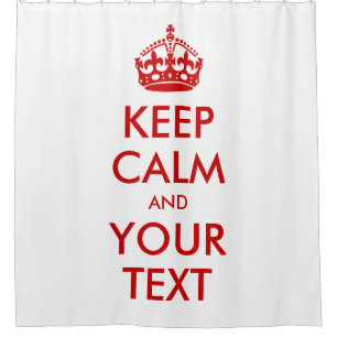 Rideaux De Douche Le blanc rouge classique gardent le texte calme et