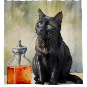 Rideaux De Douche Le chat de l'alchimiste