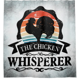 Rideaux De Douche Le Chuchoteur de Poulets Drôle