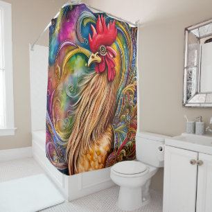 Rideaux De Douche Le coq : Une beauté à voir