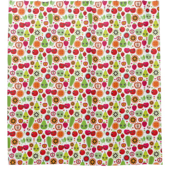 Rideaux De Douche le fruit badine la pomme d'illustration (Devant)