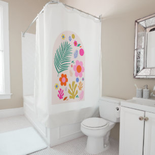 Rideaux De Douche Le Jardin 04 Fleurs Rétro Modernes Florales