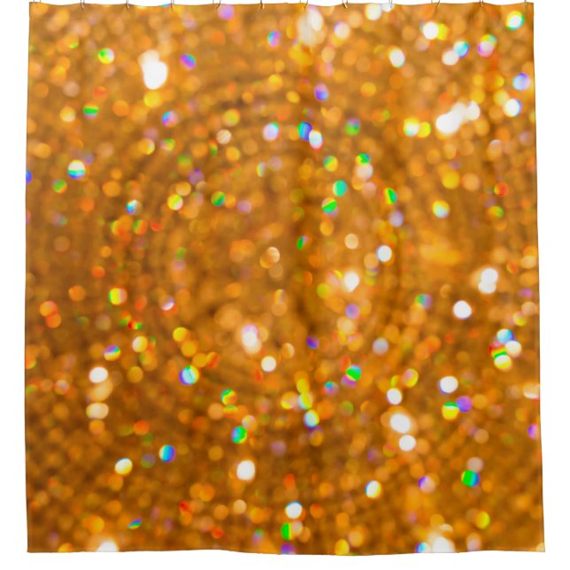 Rideaux De Douche Le luxe doré de noël de bokeh flou. (Devant)