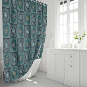 Rideaux De Douche Le mandala des yeux psychédéliques gynécologiques 