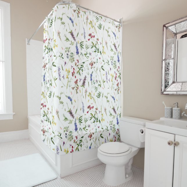 Rideaux De Douche Le Meadow Fleur sauvage scandinave (En situation)
