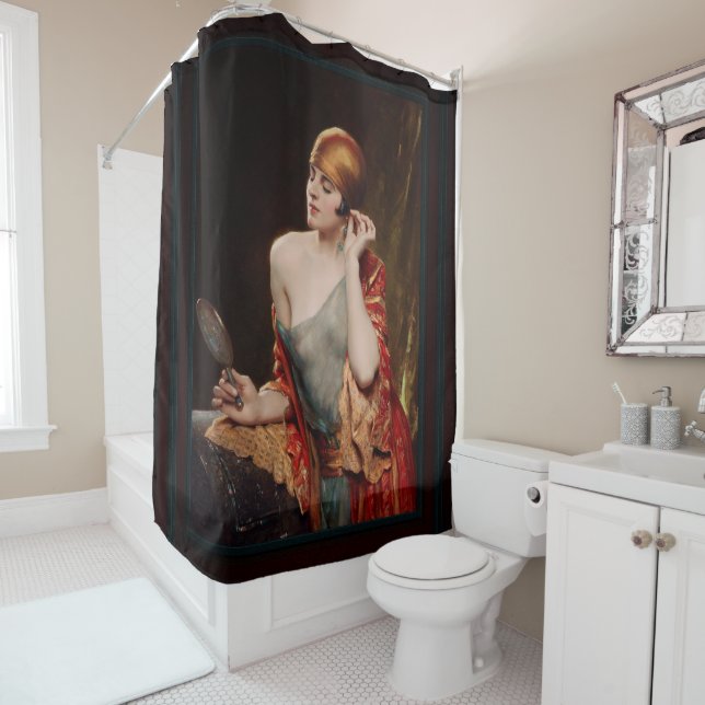 Rideaux De Douche Le miroir de l'atelier par Albert Henry Collings (En situation)