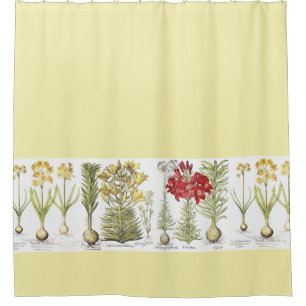 Rideaux De Douche Le narcisse botanique vintage de lis fleurit