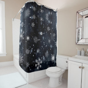 Rideaux De Douche Le Noël de SlipperyJoe, hiver magique paisible à