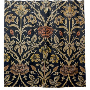 Rideaux De Douche Le nouveau d'art, motif d'époque de belle, cru,