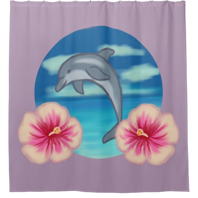Rideaux De Douche Le paradis des dauphins (Devant)