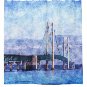 Rideaux De Douche Le pont Mackinac