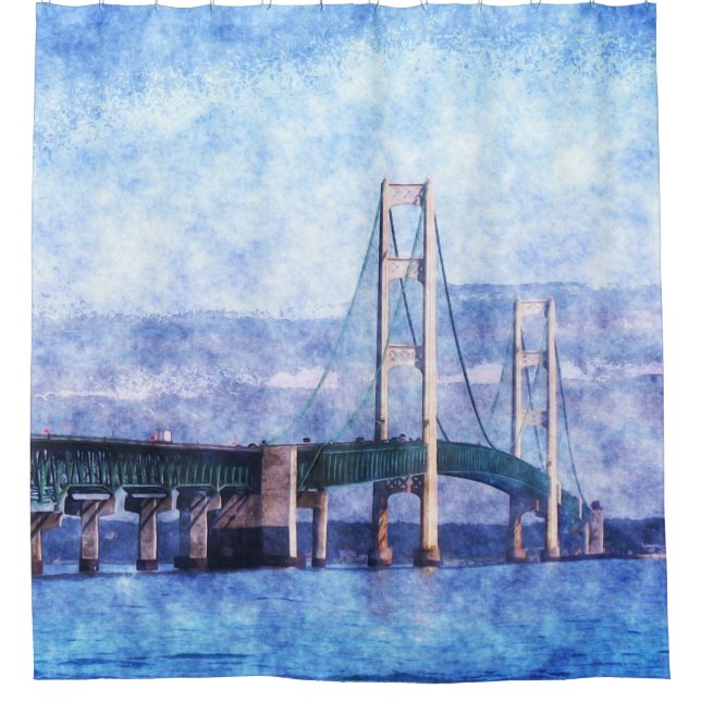 Rideaux De Douche Le pont Mackinac (Devant)
