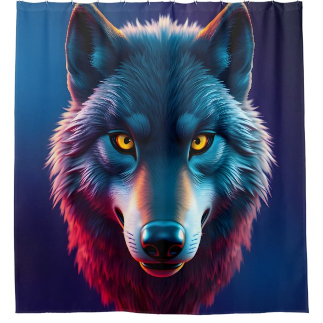 Rideaux De Douche Le Regard Sauvage – Douce Cascade de Portraits d'A (Devant)