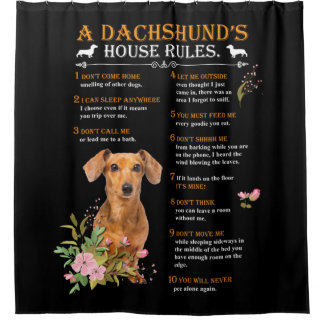 Rideaux De Douche Le règlement de la maison d'un Dachshund