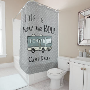 Rideaux De Douche Le rv campant mignon "ceci est comment nous