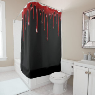 Rideaux De Douche Le sang de Falln s'égoutte le noir