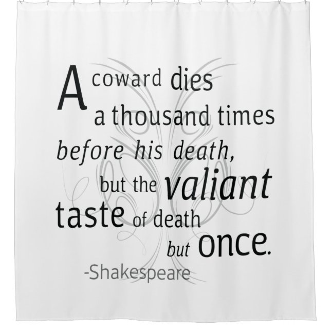 Rideaux De Douche Le Valiant meurt mais une fois Shakespeare (Devant)