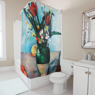 Rideaux De Douche Le Vase des Tulipes, Paul Cezanne