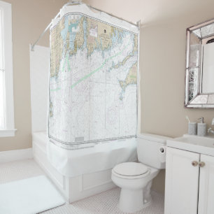 Rideaux De Douche Le vignoble de Martha pour bloquer la carte marine