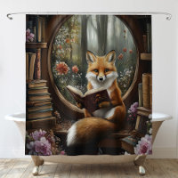 Lecteur de livres fantaisiste renard lisant