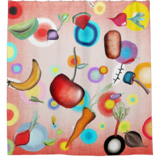 Rideaux De Douche Légumes et Fruits