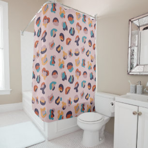 Rideaux De Douche Leopard animal rose moderne