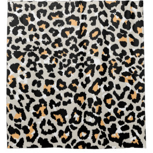 Rideaux De Douche léopard couleur motif sauvage sans soudure